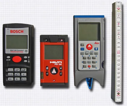 Laser-Entfernungsmesser mit Bluetooth-Standard 